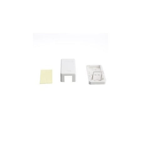 Cable Wholesale Blank Surface Mount Box for Keystones, 1 Port, White 300-314SE
